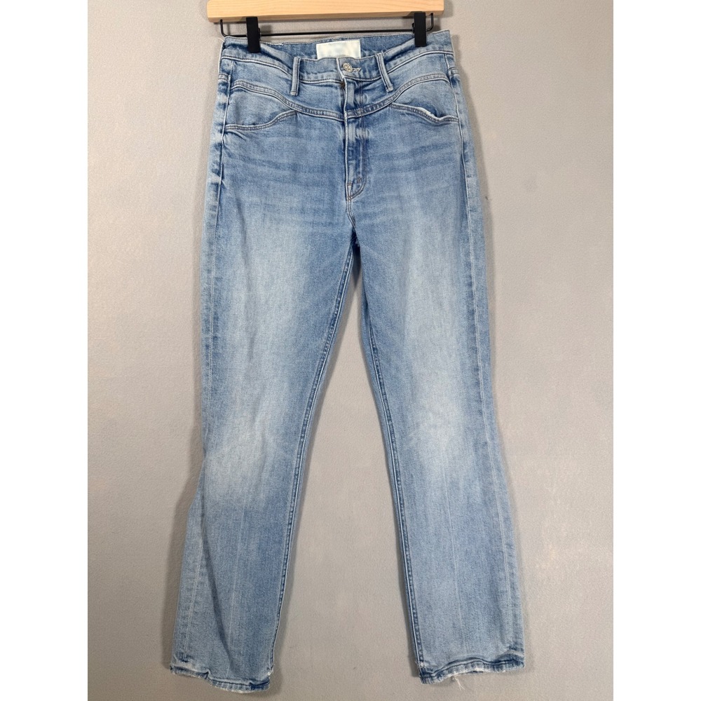 MOTHER Superior The Dazzler Yoke Front Ankle Jeans Wild Calling Light Wash 27